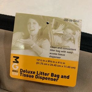 NWT Deluxe Baby Litter Bag and Tissue Dispenser